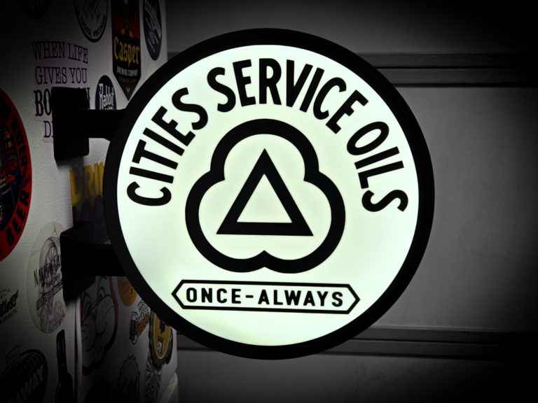 Cities Service Oils Round Lightbox