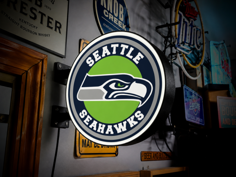SEATTLE SEAHAWKS ~ 2-Sided Round Lightbox